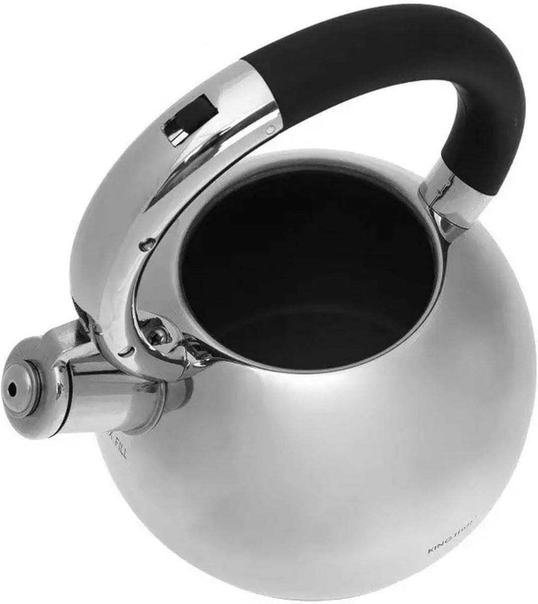 Flötenkessel, Edelstahl-Satin-Finish, geeignet für Verwendung auf Induktions-, Keramik-, Elektro- un
