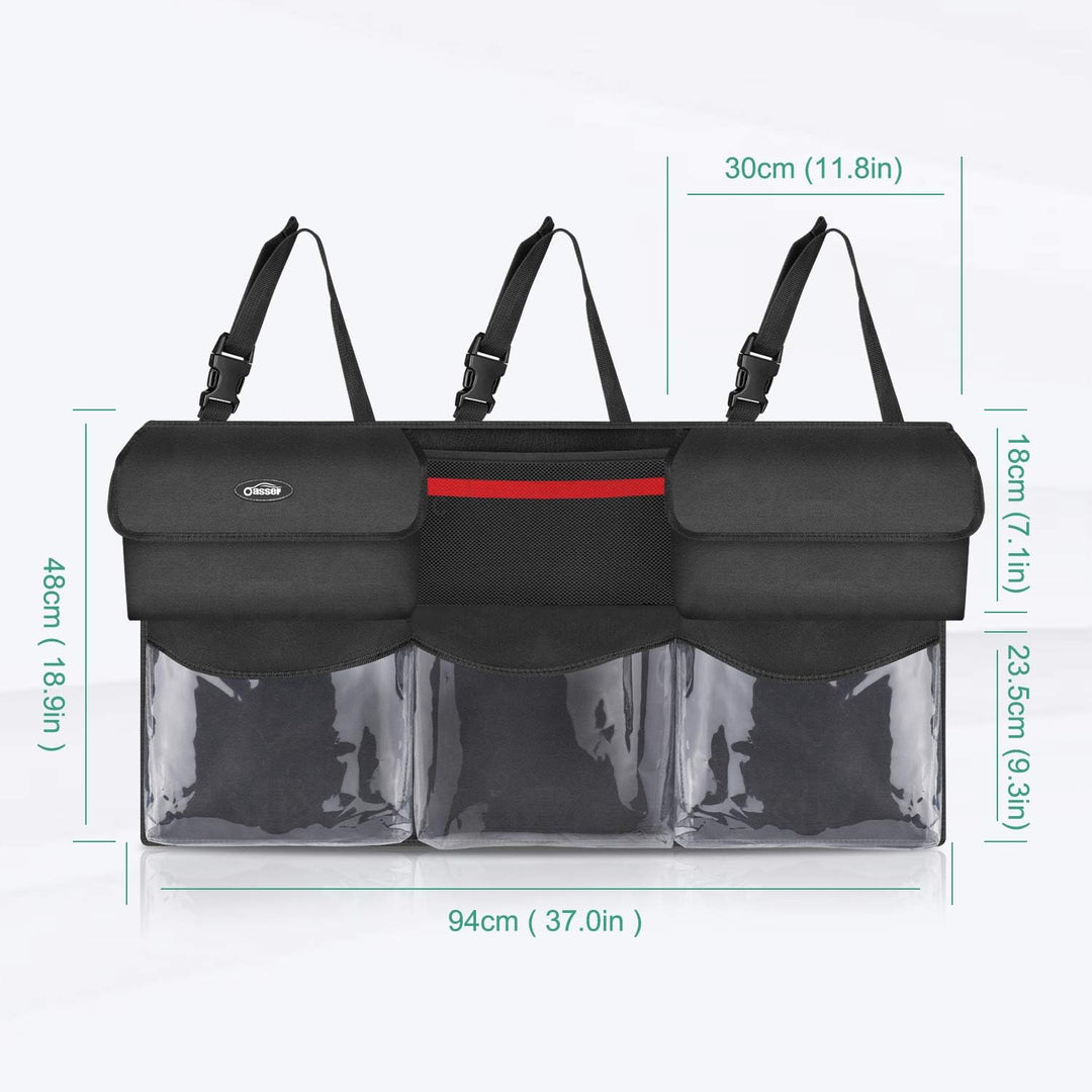 Oasser Kofferraum Organizer Auto mit wasserdichten Taschen, Schwarz