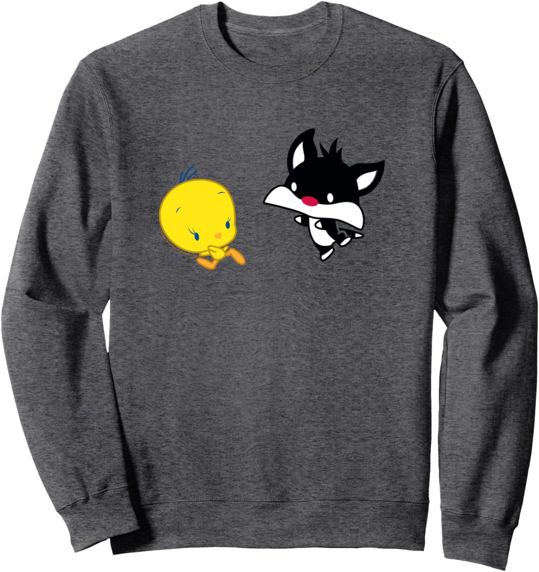 Looney Tunes Sylvester and Tweety Chibi Chase Sweatshirt