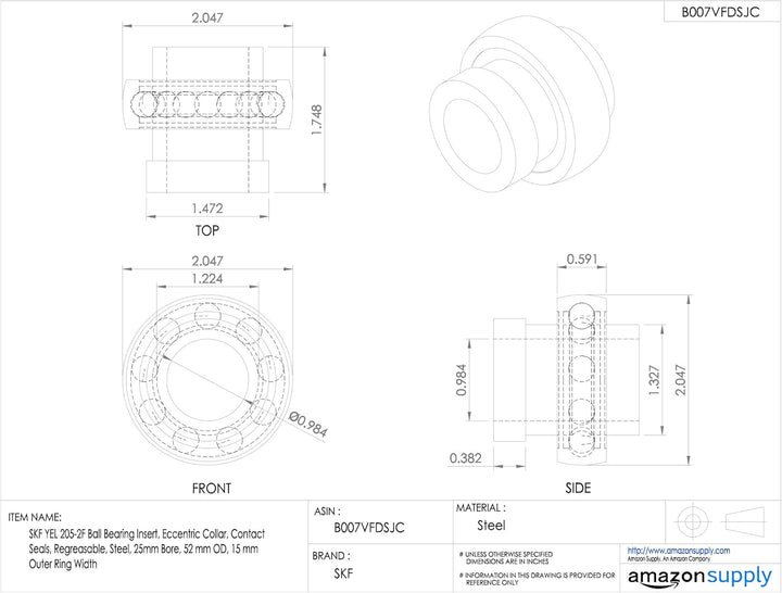 SKF Spannlager m.Exzenterring, 25x52x44,4