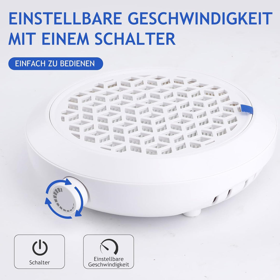 Staubabsaugung Für Nägel Mit Filter，80W Nagelstaubsammler leistungsstarker Vakuumventilator, Staubsa
