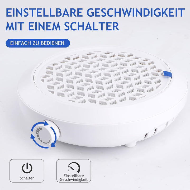 Staubabsaugung Für Nägel Mit Filter，80W Nagelstaubsammler leistungsstarker Vakuumventilator, Staubsa