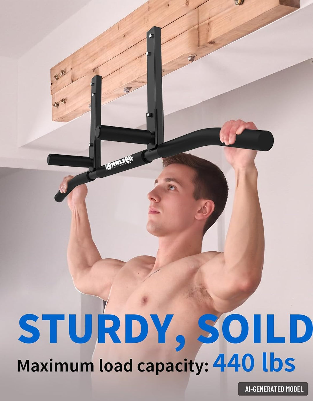 Klimmzugstange, Deckenmontage, Klimmzugstange für Zuhause, Fitnessstudio, Balken, Sparren, einfache