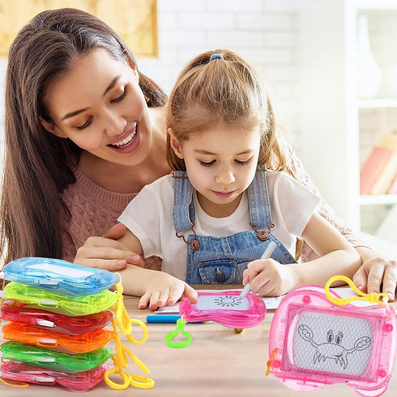 Mini Maltafel Zaubertafel Schlüsselanhänger Kinder 12Pcs, Mini-Magnetische Zeichenbrett, Magnetische