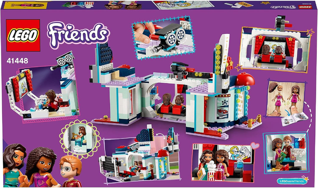 LEGO 41448 Friends Heartlake City Kino Set mit Mini Puppen und Smartphone-Halter, Konstruktionsspiel