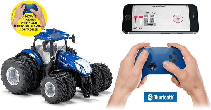 siku 6738, New Holland T7.315 Traktor, 1:32, Blau, Metall/Kunststoff, Ferngesteuert, Steuerung mit A