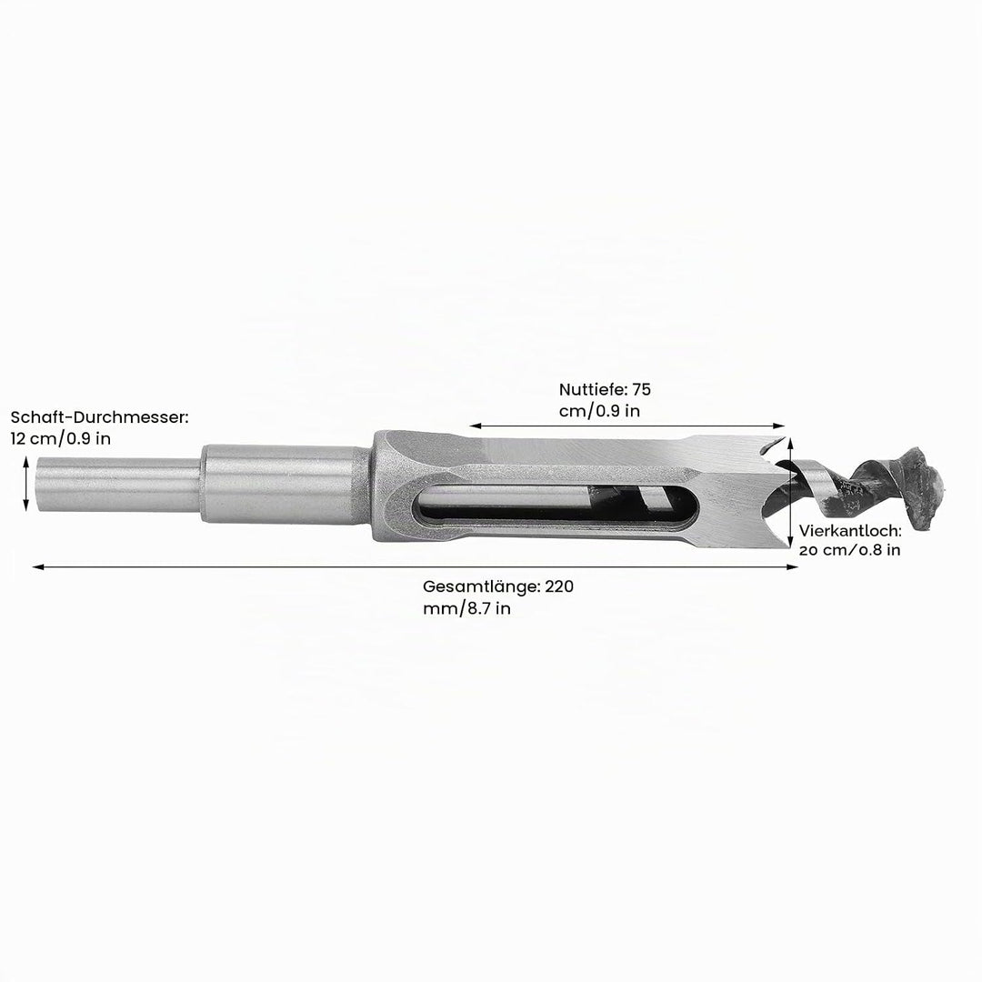 20mm Vierkantloch-Einsteckmeisselbohrer, Lager Stahl Holzbearbeitung Vierkantlochbohrer-Fräser