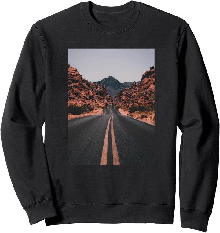 Tal des Feuers - Valley of Fire, schöne Strasse in Nevada Sweatshirt