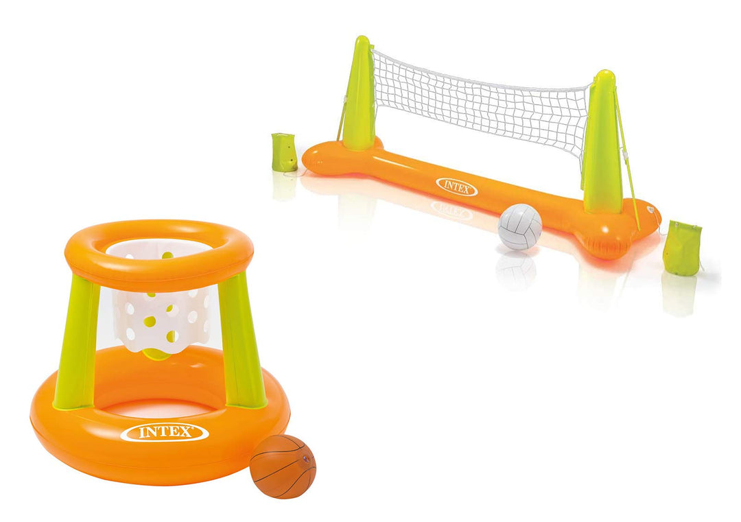 Intex Wasserspiel Floating Hoops, Mehrfarbig, Ø 67 x 55 cm 2 Stück Floating Hoops - Spiel + Pool Vol