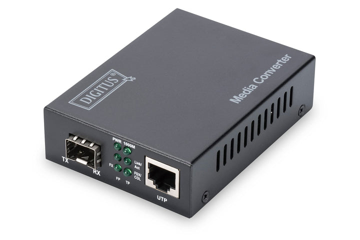 DIGITUS Medienkonverter - SFP Port - Gbit Ethernet - RJ45 / SFP - 10/100/1000Base-T/TX zu 1000Base-S