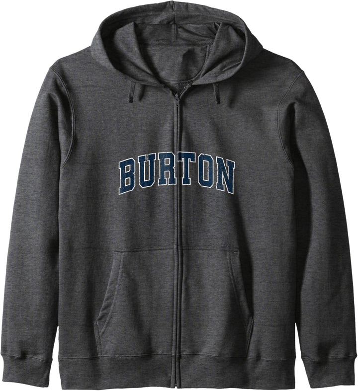 Burton Michigan MI Sportdesign im Vintage-Stil, marineblaues Design Kapuzenjacke