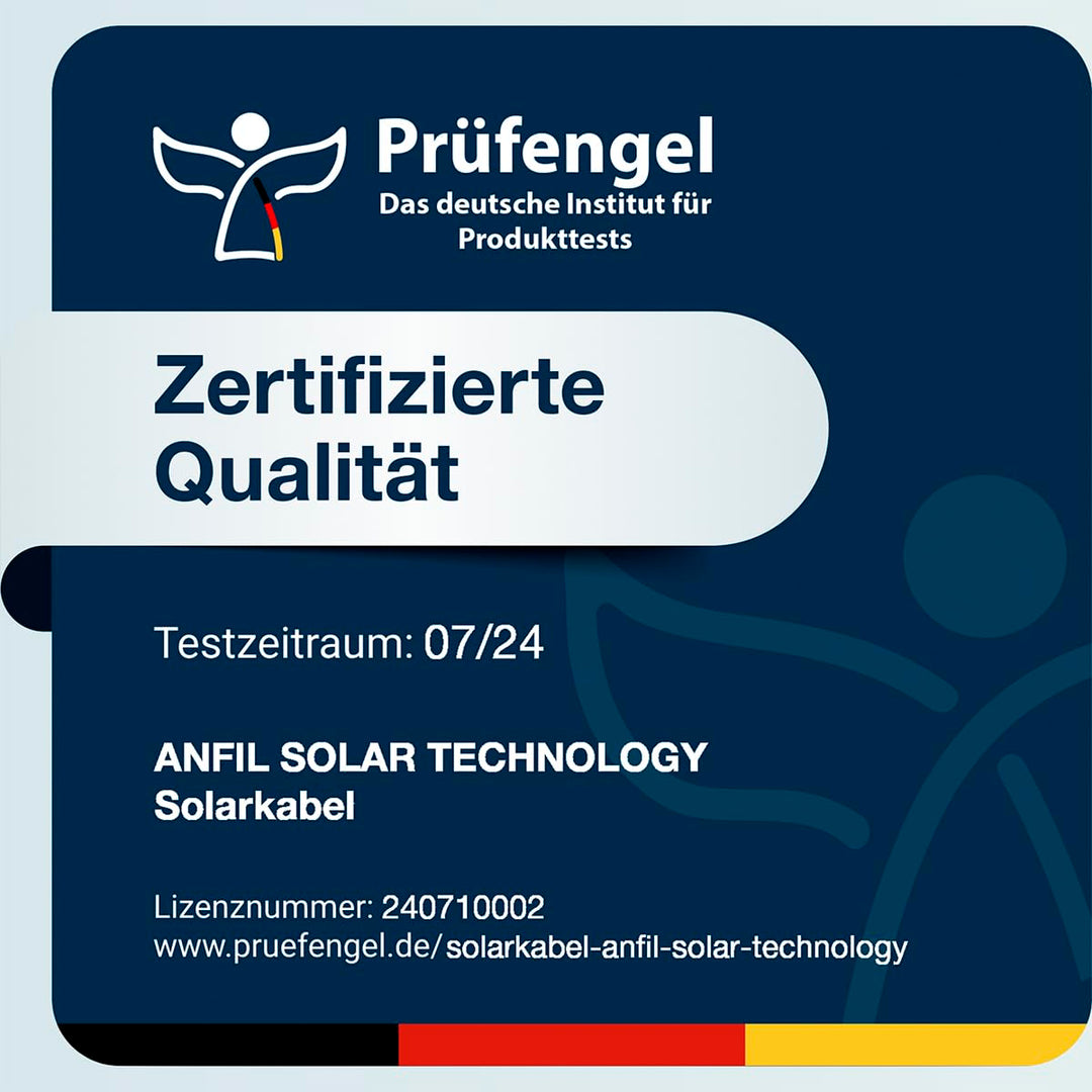 Solarkabel Verlängerung ANFIL 6mm2/10AWG Solarpanel Photovoltaik Verlängerungskabel Solar PV Kabel f