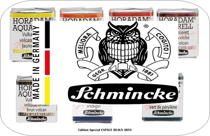 Schmincke Horodam Super Granulat für Aquarelle, extrafein, 5 x 1/2 Näpfe + 2 x 1/2 extrafein