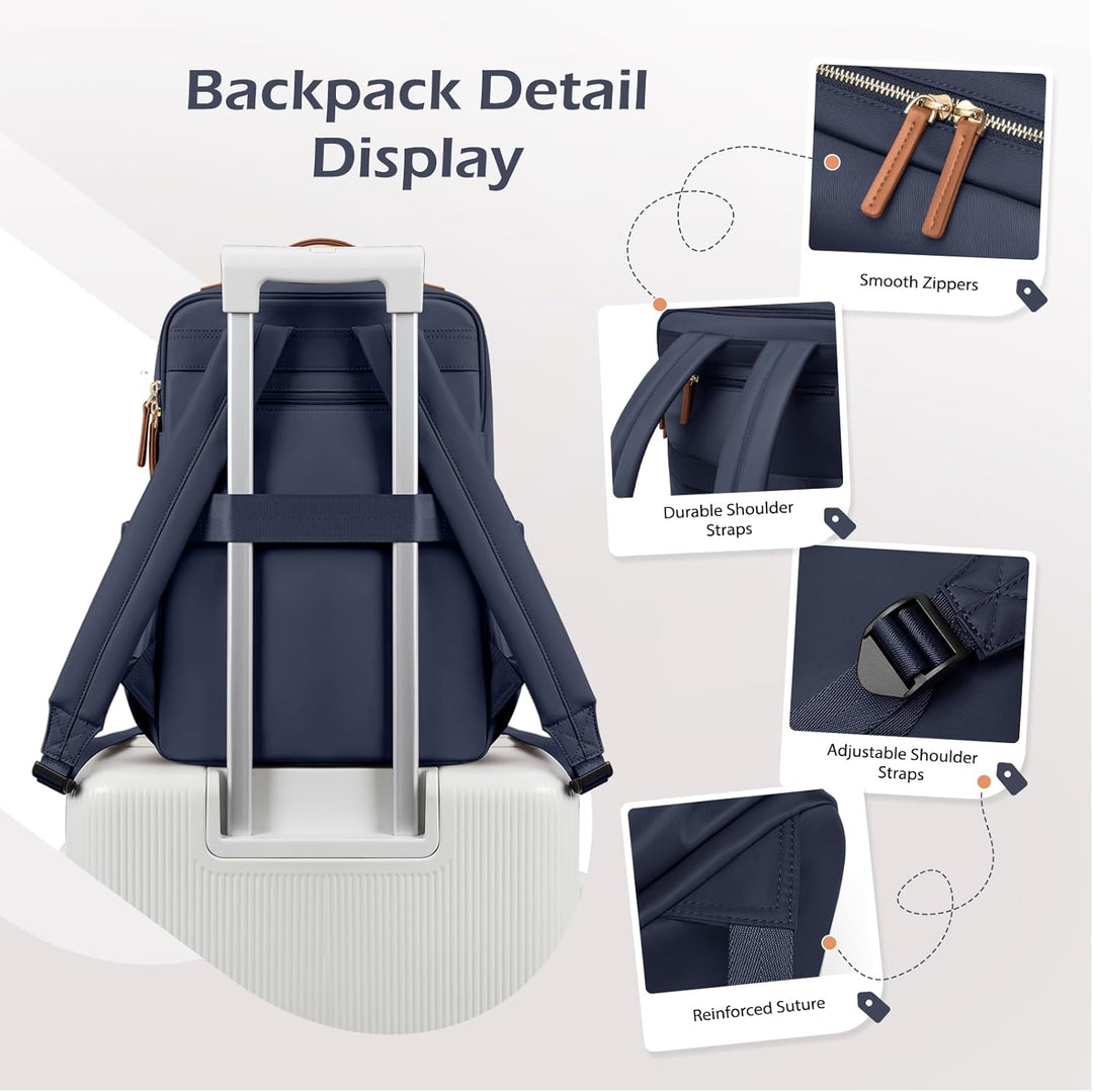 Stilvoller Laptop Rucksack für Damen von Fluggesellschaften zugelassen, Perfekt für die Arbeit das C