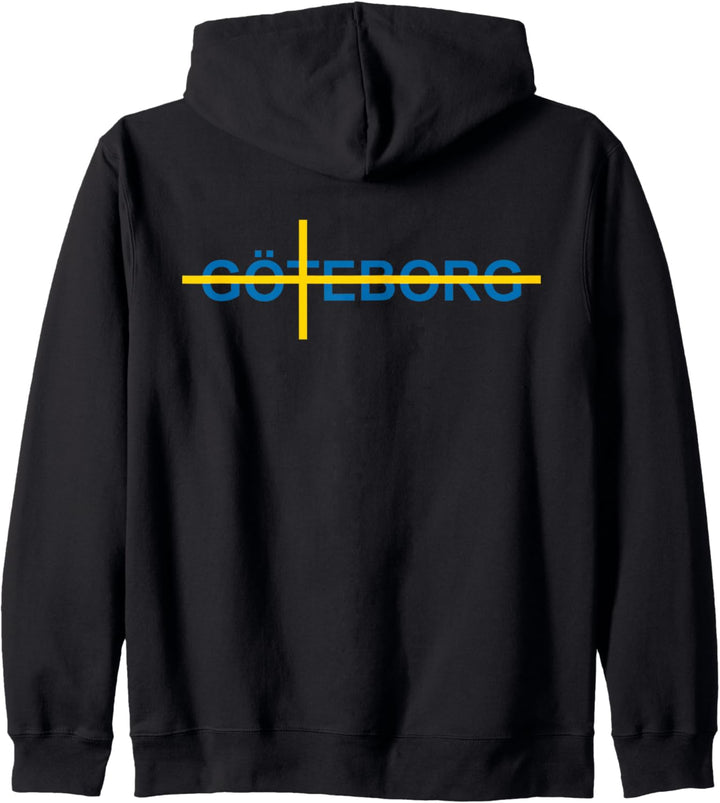 Göteborg Schwedische Flagge Urlaub Schwede Stolz Schweden Kapuzenjacke