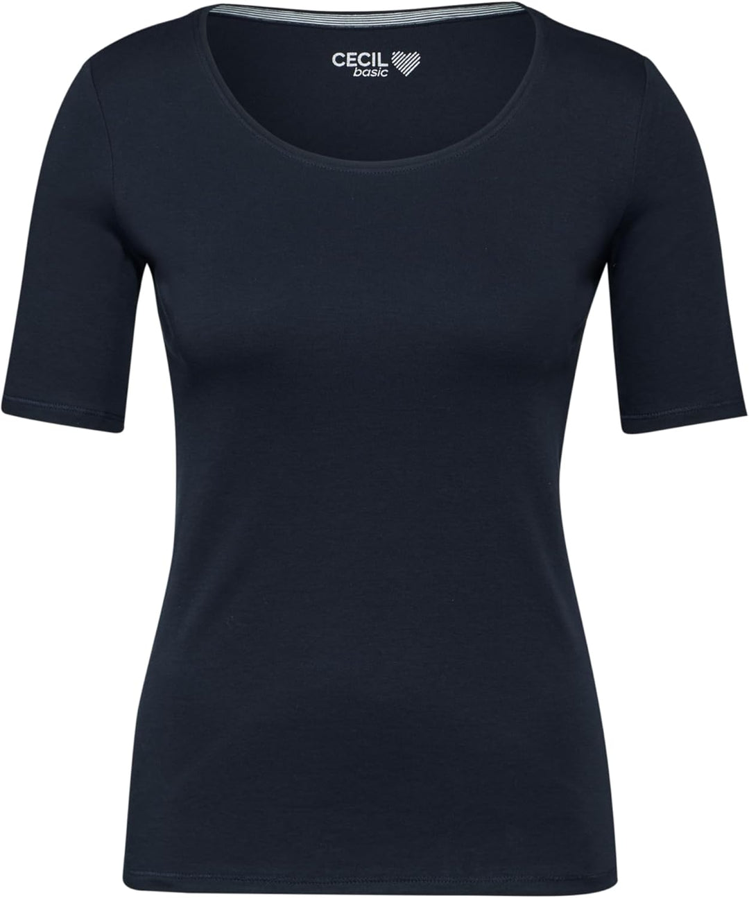 Cecil Damen Style Lena Basic T-Shirt Baumwolle S Universal Blue, S Universal Blue