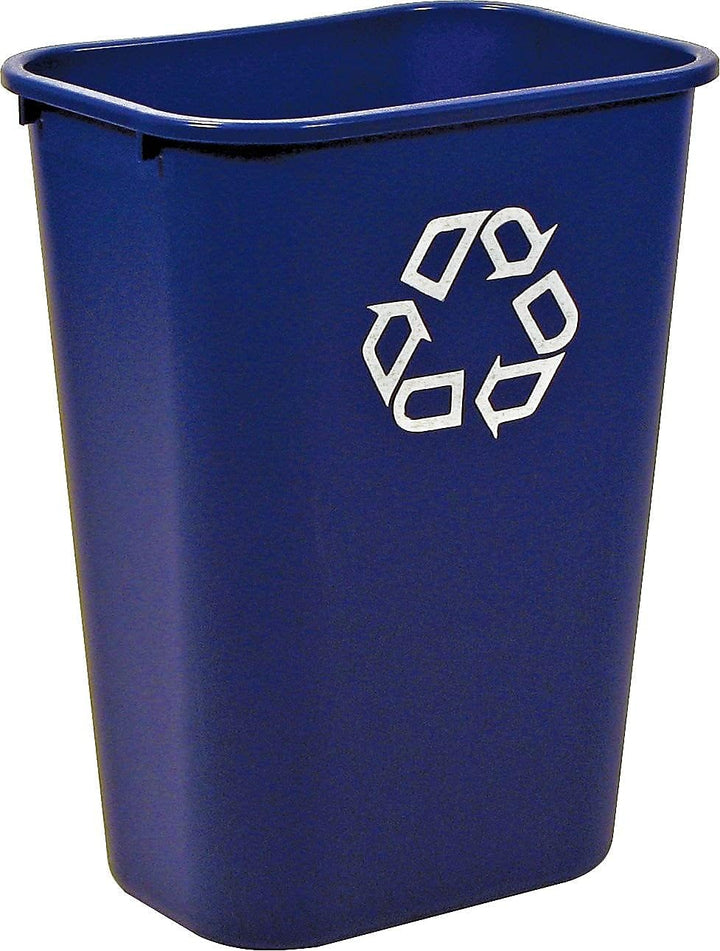 Rubbermaid Commercial Products FG295773BLUE Recyclingbehälter neben Schreibtisch, gross, 39,03 L, Bl
