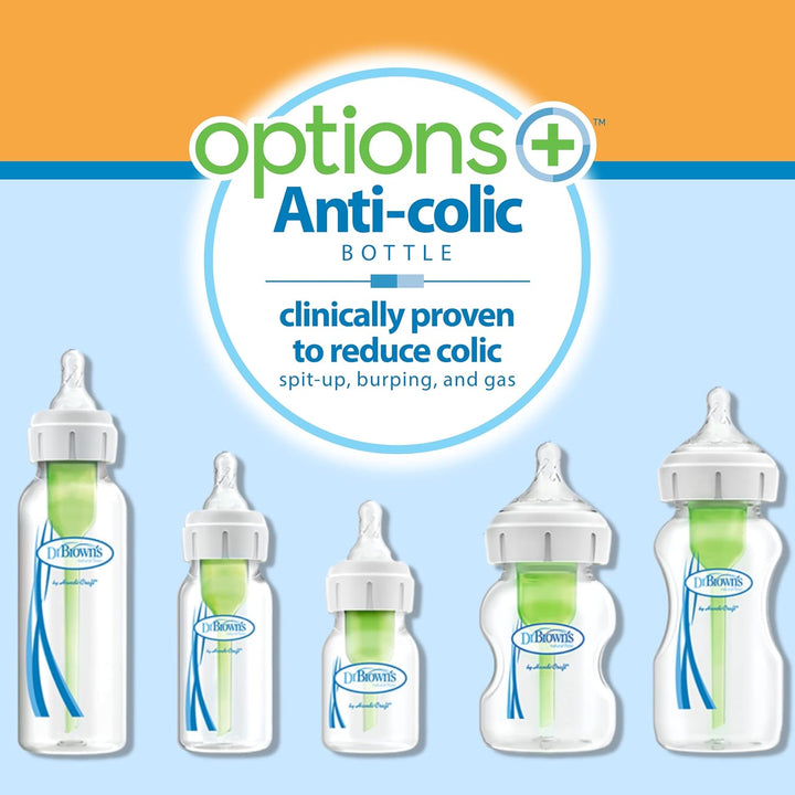 Dr Browns 27301 Options+ Babyflasche, 150 ml, blau, DRBPLUS-WB51600 Einzelne Babyflasche, Einzelne B