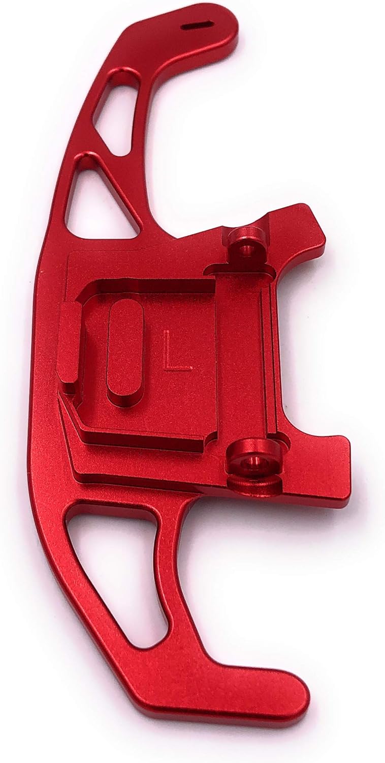 H-Customs Schaltwippen Replacement Shift Paddle kompatibel mit Golf 7 nur GTI R GTD Aluminium Rot