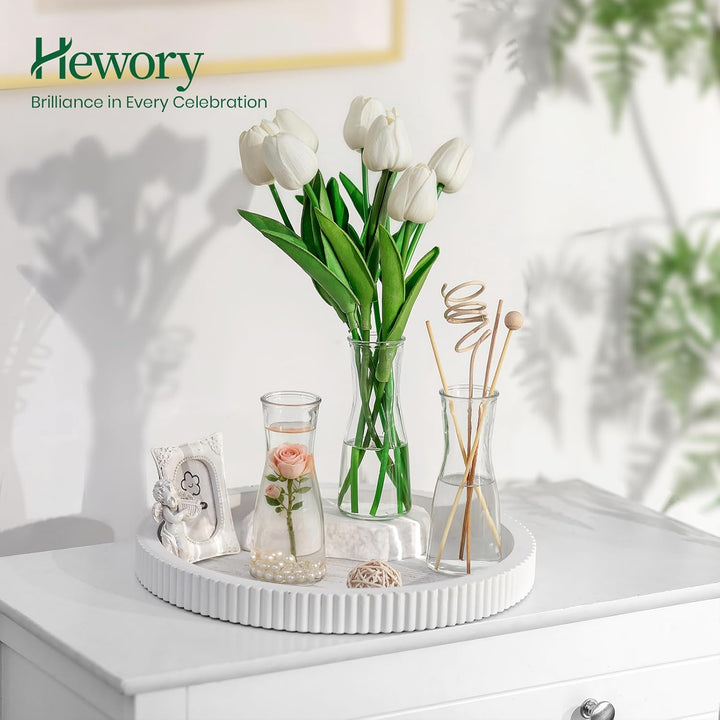 Hewory Kleine Vasen für Tischdeko Hochzeit: 6 Vase Glas Vasen Klein Tischdeko für Hochzeitsdeko - Mo