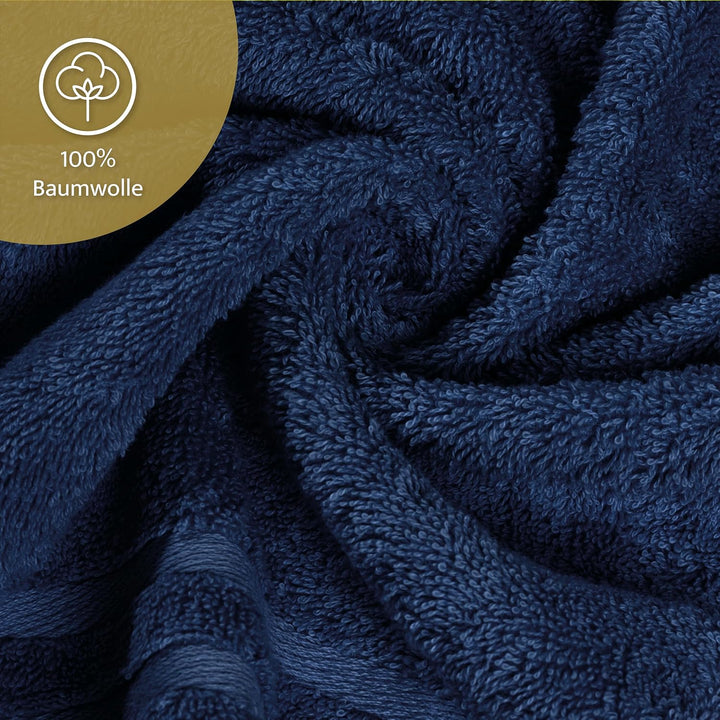 2er Set Duschtuch 70x140cm, Frottierserie Elena, Navy 2 x 70 x 140 cm Navy, 2 x 70 x 140 cm Navy