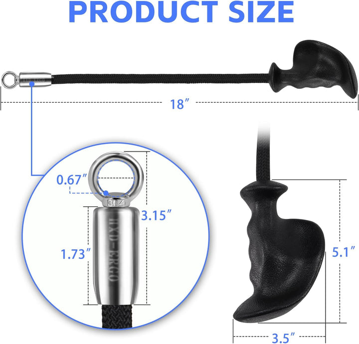 HXD-ERGO Single Trizepsseil 2er Set, Trizeps-Pulldown-Seil mit ergonomischem Griff für Kabelmaschine