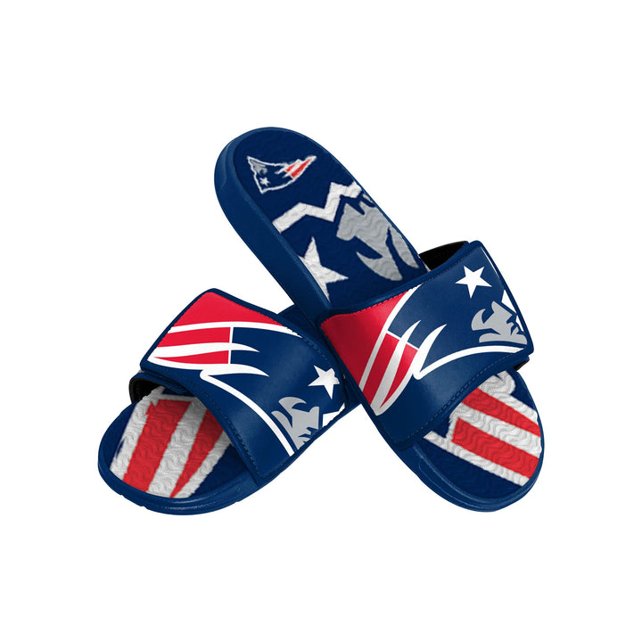 FOCO Commanders NFL Legacy Sport Slide Flip-Flops für Herren New England Patriots 9-10 Colorblock Bi