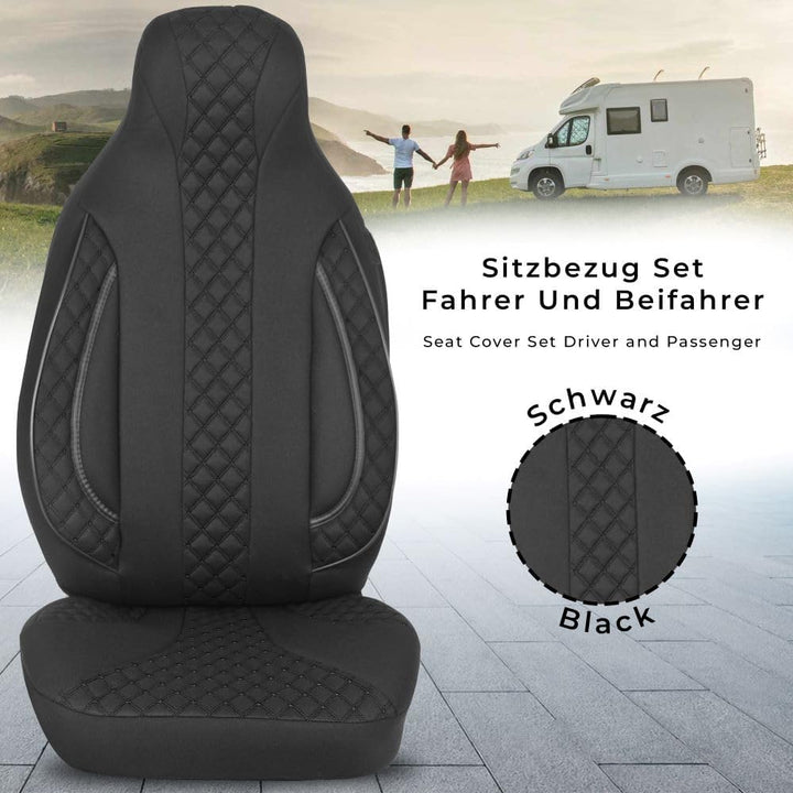 BREMER SITZBEZÜGE Schonbezüge Sitzbezüge kompatibel mit FIAT Ducato Citroen Jumper Peugeot Boxer in