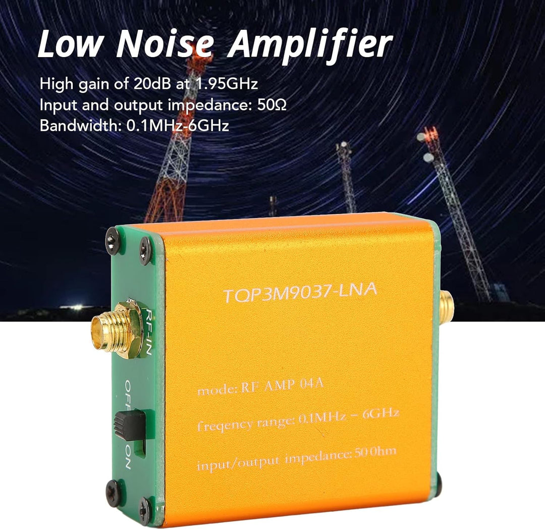 Rauscharmer 0,1 MHz 6 GHz Verstärker, 20 dB LNA Verstärker mit Hoher Verstärkung für Kurzwelle, UKW
