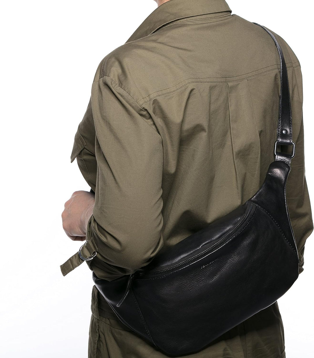 FEYNSINN Hüfttasche Milla aus Premium Leder I Body Bag XL gross für Herren und Damen I Festival Tasc