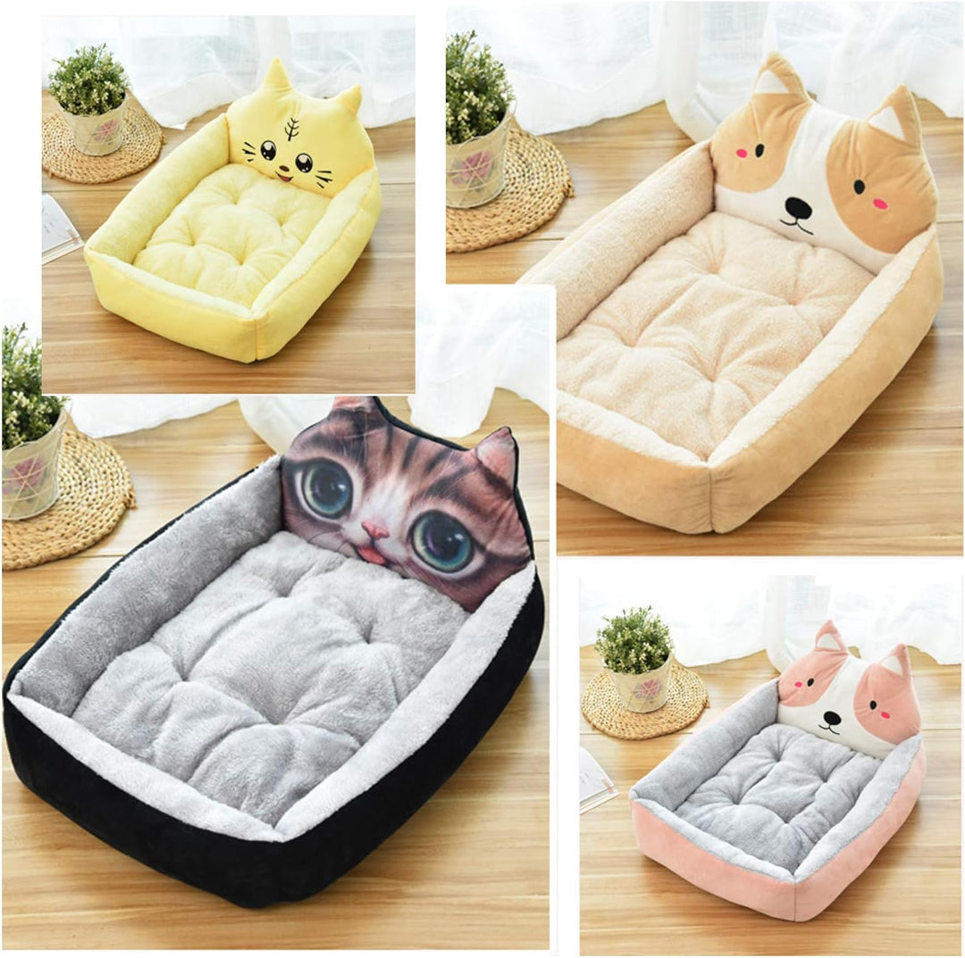 PETCUTE Hundebetten Waschbar Hundekissen Warm Hundeschlafplatz Flauschig Quadrat Hundebetten fur Kle