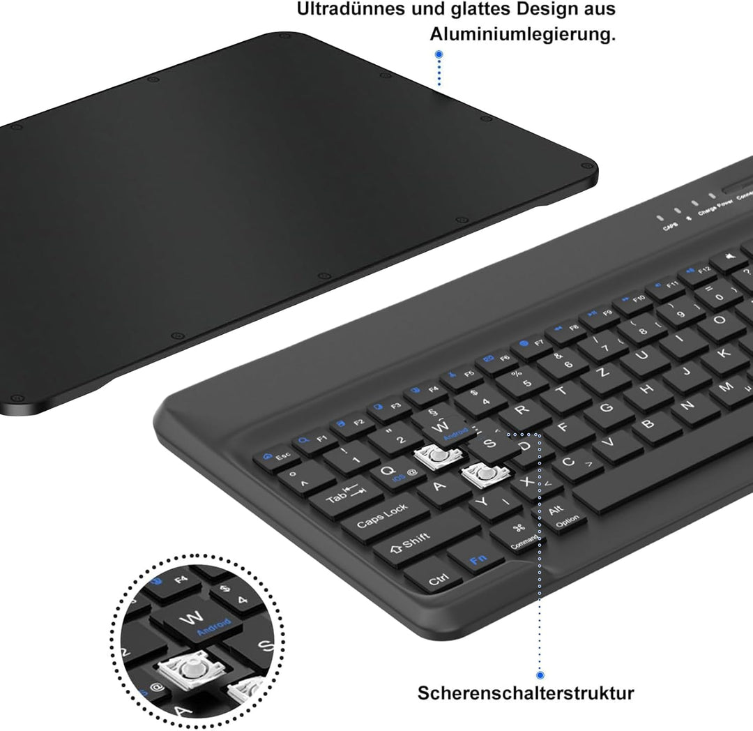 Xiaomi Redmi Pad Pro 12.1 Tastatur Hülle, Xiaomi Pad Poco 12.1 Zoll 2024,Magnetisch Abnehmbarer Tast