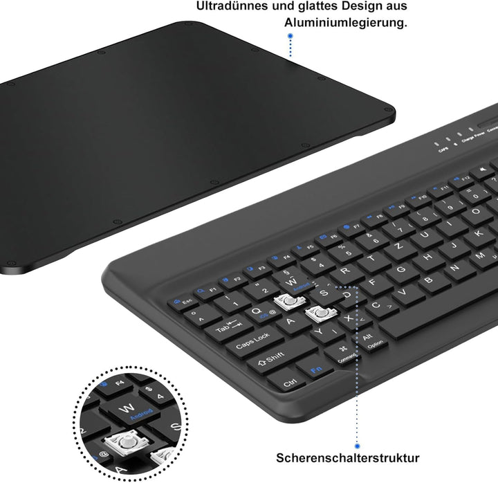 Xiaomi Redmi Pad Pro 12.1 Tastatur Hülle, Xiaomi Pad Poco 12.1 Zoll 2024,Magnetisch Abnehmbarer Tast