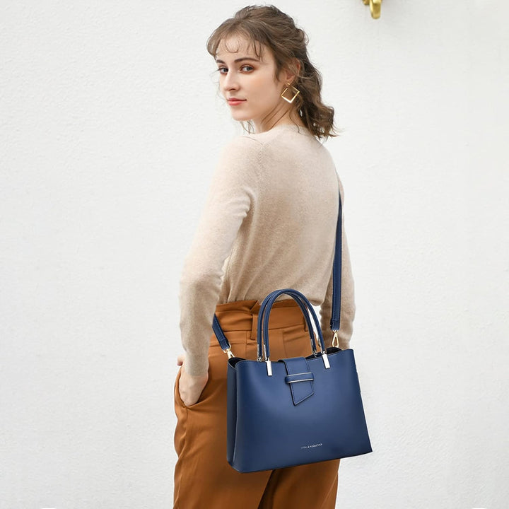 PORRASSO Mode Handtasche Damen Henkeltasche Schultertasche Frauen Umhängetasche PU Leder Beuteltasch