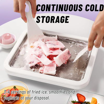 ACTOYS Eisplatte zum Eis Machen, Rolleismaschiene Platte zum Roll Eis Selber Machen, Ice Rolls Platt