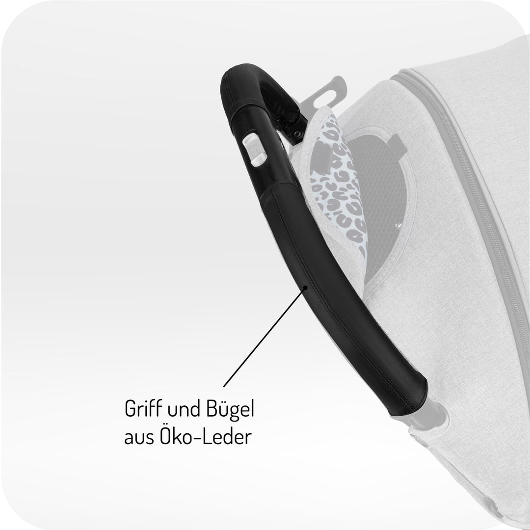 MoMi ESTELLE PLUS LIGHT Kinderwagen ab 6. Monat (bis 22 kg), klappbarer Buggy mit 5-Punkt-Sicherheit