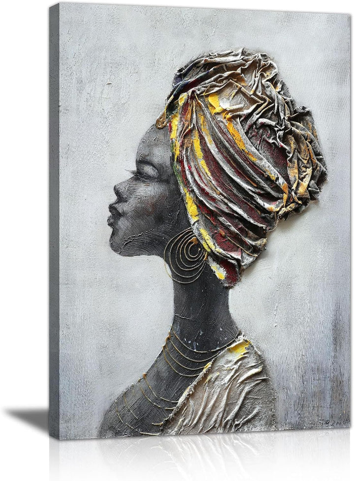 Moderne Mit Rahmen Leinwand Wandbilder, Abstrakte afrikanische Frau leinwand bilder kunstdruck bild