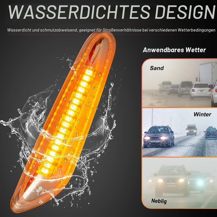 2 Stück LED Blinker für BMW E90 E91 E60 E61 E81 E82 E46 E36 E87 E88 E92 E93 X1 E84 X3 E83 X5 E53, Se