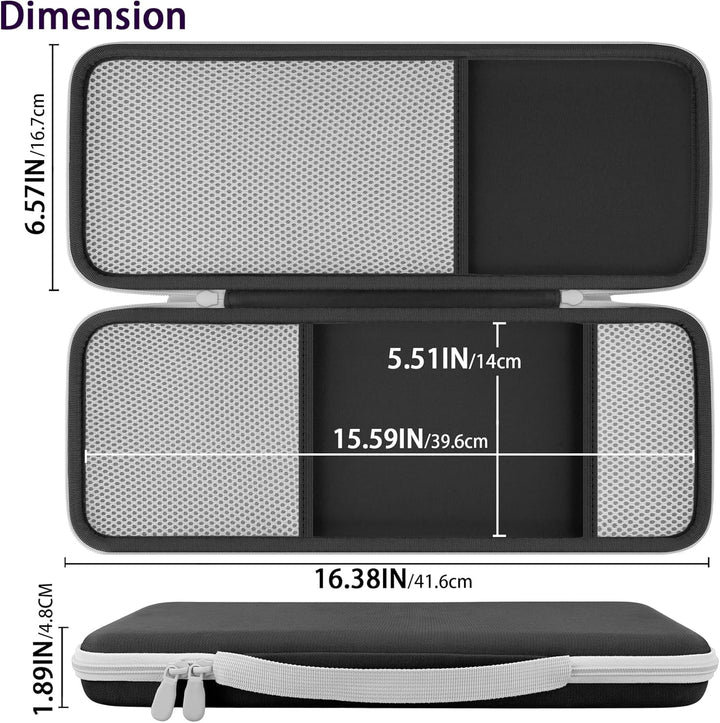 co2CREA Hart Tasche für Logitech POP ICON Keys Combo Kabelloses Bluetooth Tastatur-Maus-Set Case Etu
