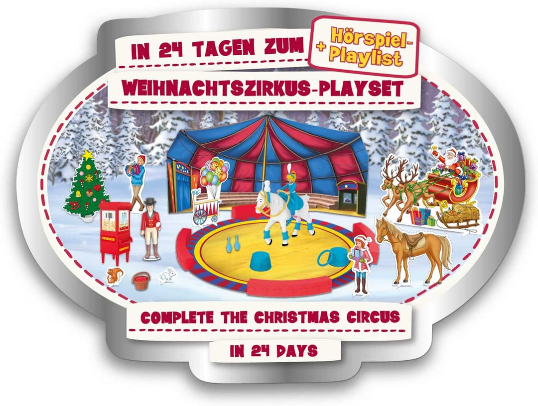 CRAZE Spielzeug Adventskalender Bibi & Tina Weihnachtszirkus, Adventskalender Kinder mit 24 tollen P