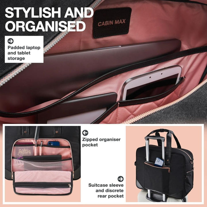 Cabin Max Vela Reisetasche, 45x36x20cm, fliegenfrei auf Easyjet, Damen Reisetasche (45 x 36 x 20 cm