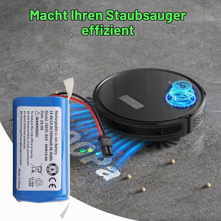 3400mAh Ersatzakku Kompatibel mit Tikom G8000 PRO Roboterstaubsauger Akku für Tikom G8000 PRO