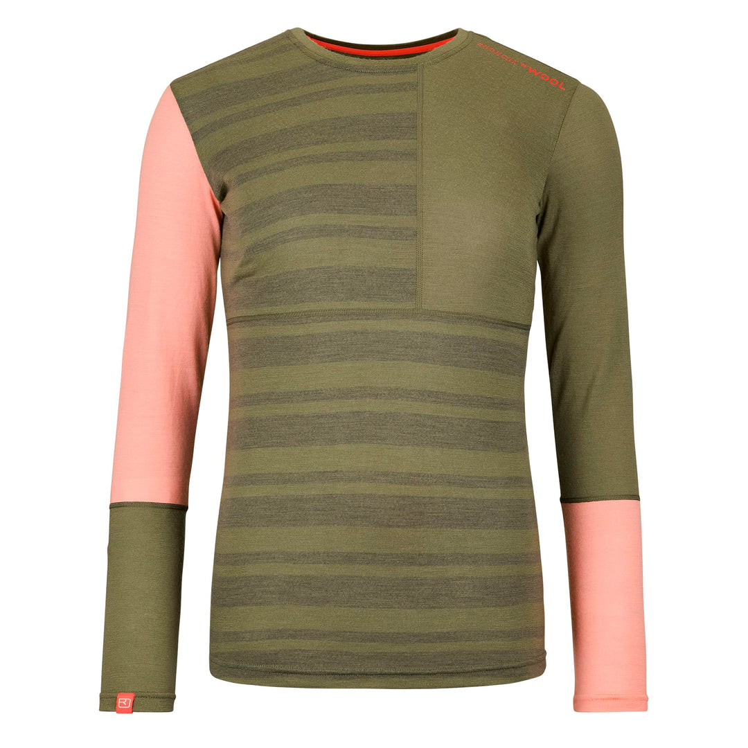 ORTOVOX 185 Rock'n'Wool Long Sleeve W - Vielseitiges, bequemes Longsleeve aus feiner Merinowolle für