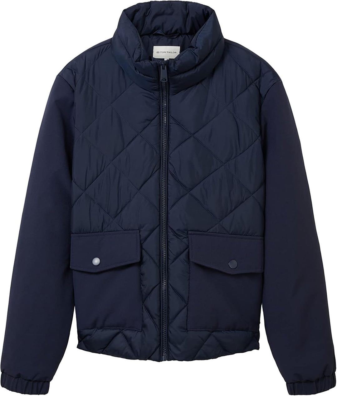 TOM TAILOR Damen Steppjacke mit Stehkragen & Taschen XL 10668 - Sky Captain Blue, XL 10668 - Sky Cap