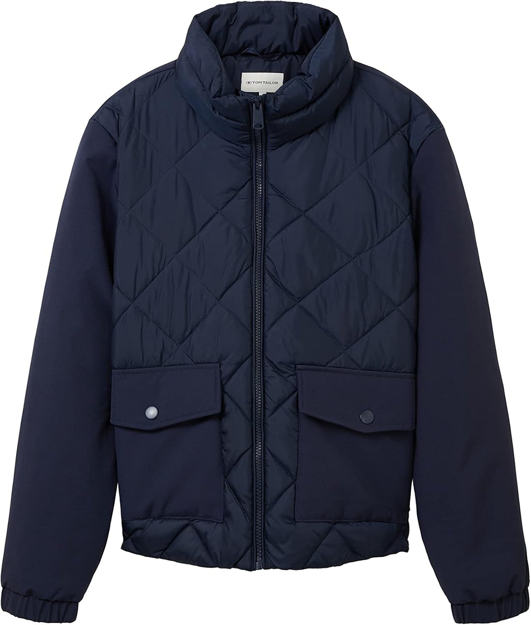 TOM TAILOR Damen Steppjacke mit Stehkragen &amp; Taschen XL 10668 - Sky Captain Blue, XL 10668 - Sky Cap