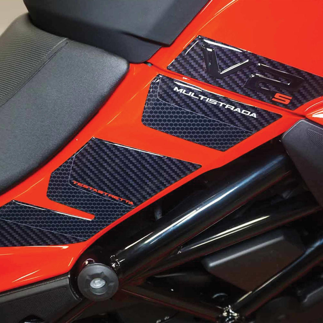 labelbike - 3D Aufkleber Motorrad Tank Seitenschutz Kompatibel mit Ducati Multistrada V2s 950 2021-2