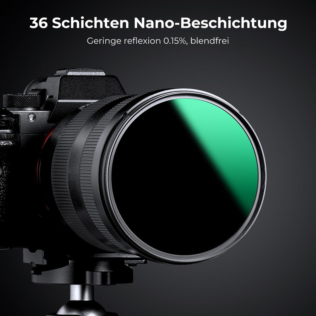 K&F Concept Nano-X PRO Serie ND1000 Filter 77mm Graufilter (10 Stop) Flaggschiff-ND Filter Slim Neut