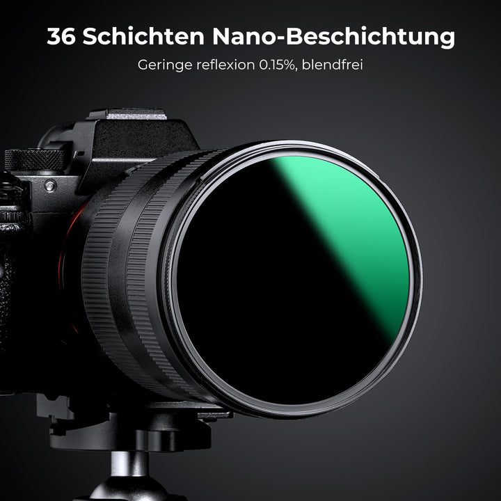 K&F Concept Nano-X PRO Serie ND1000 Filter 77mm Graufilter (10 Stop) Flaggschiff-ND Filter Slim Neut