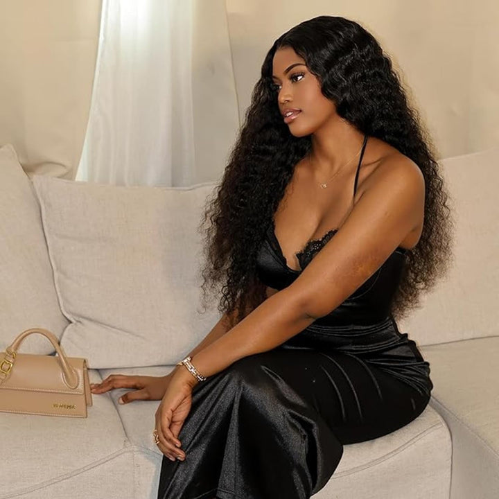 Deep Wave Human Hair Bundles Virgin Hair 100% Unprocessed Human Hair Extensions Double Weft Curly Ha