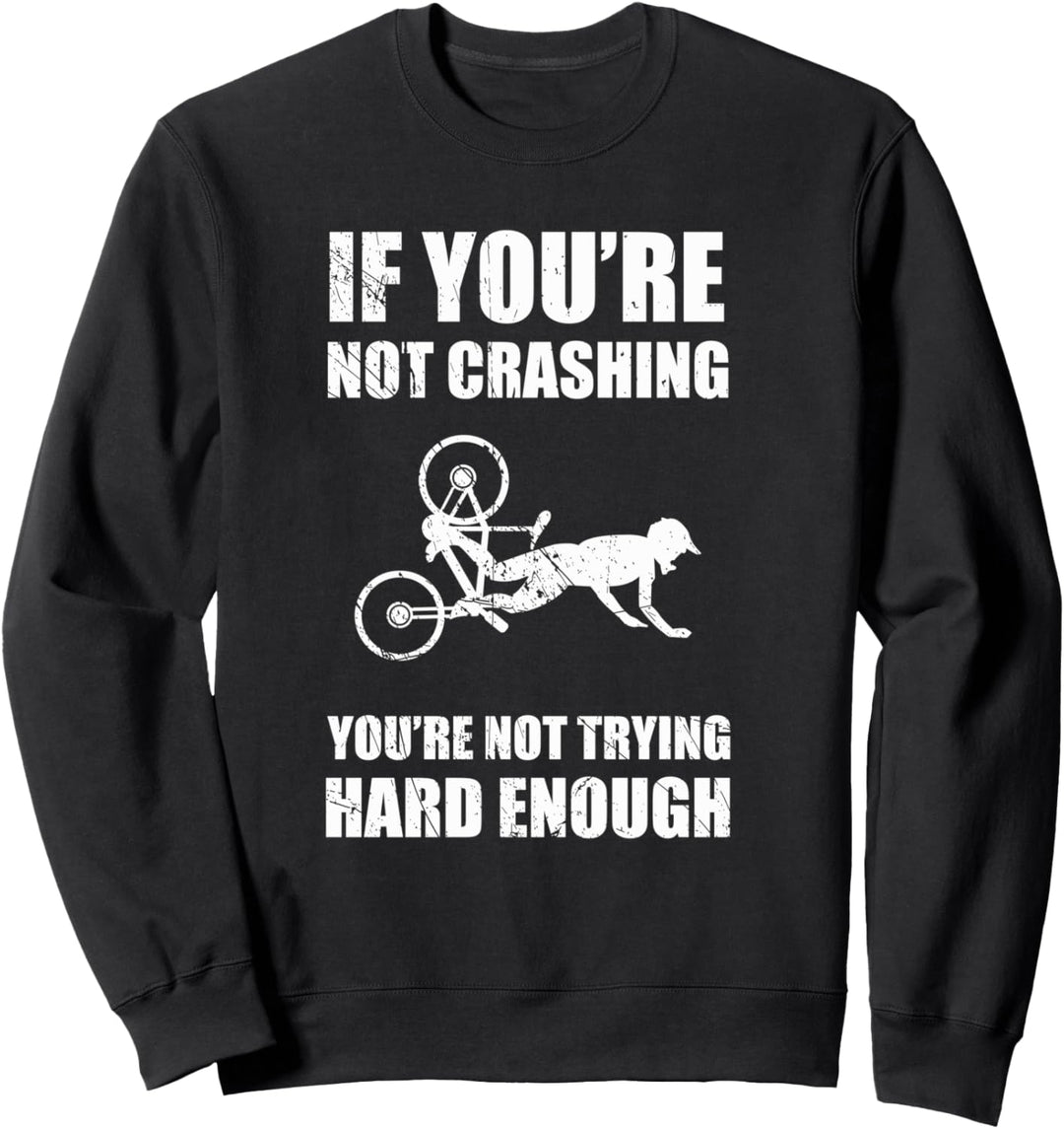 Funny Biking Unfall Crash Verletzung Mountainbike-Fahrer Sweatshirt